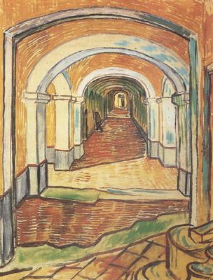 Vincent Van Gogh Corrdor in Saint-Paul Hospital (nn04) Spain oil painting art